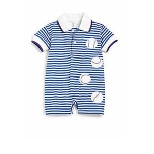 NEW! Florence Eisman Striped Baseball Romper